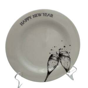 Set of 4 Salad Plates in Millennium by Epoch 8" Champagne Glass Toast Cheers Y2K